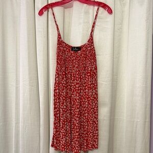 Lulu's Red and White Floral Camisole